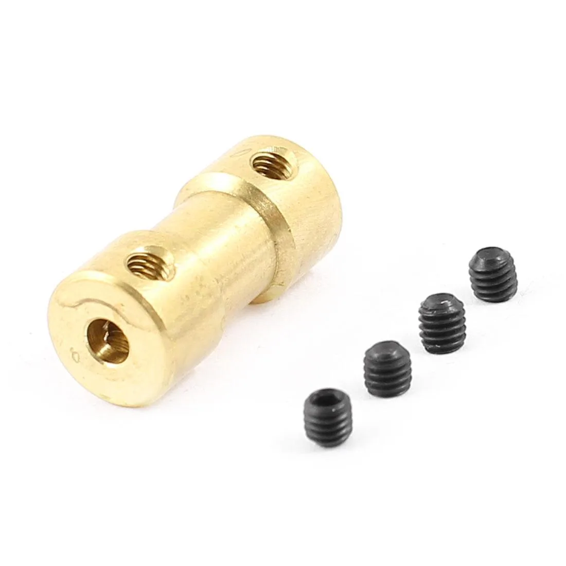 Unique-Bargains Unique-Bargains 3mm x 4mm Brass Motor Shaft Coupling Connector Adapter Joint Toy Part — product photo