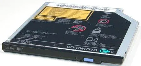 Slim silver optical drive with side tray loading