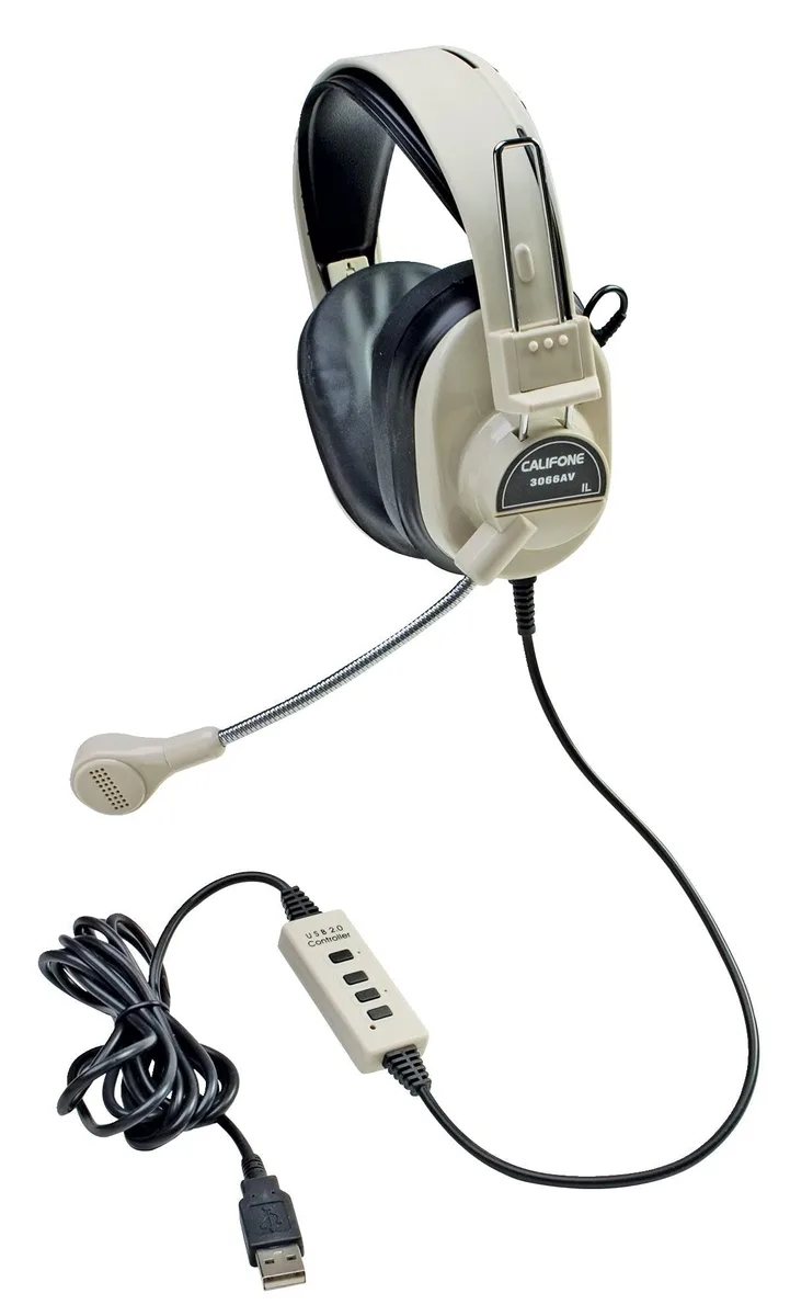 Adafruit Adafruit 3066AV-USB Headset with Gooseneck Microphone USB Beige — product photo