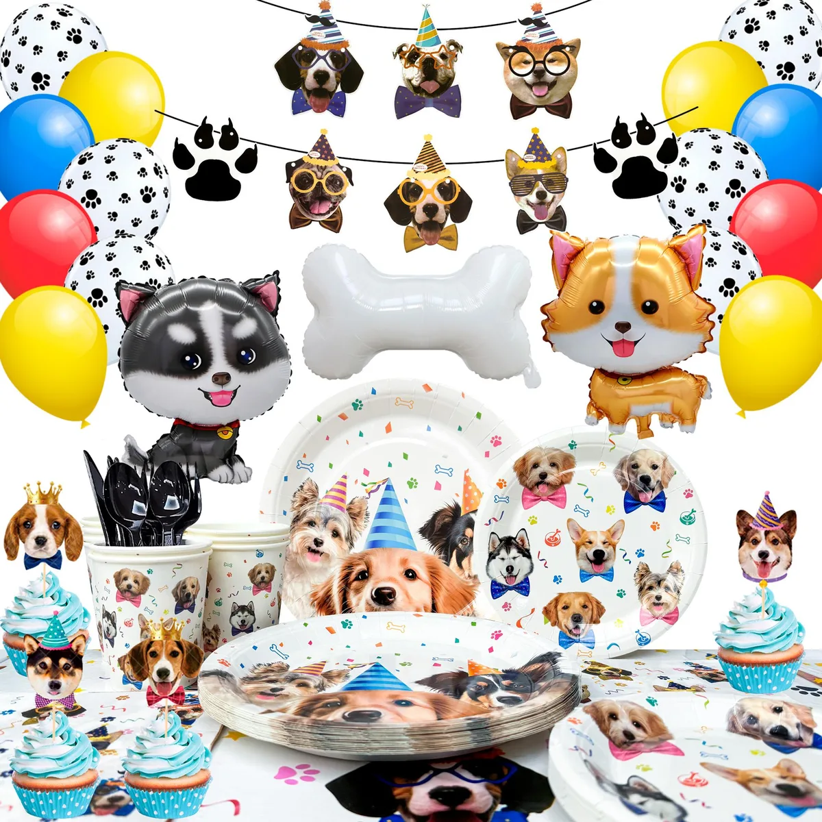 InBoxxarty InBoxxarty Puppy Dog Party Supplies 148pcs Set — product photo
