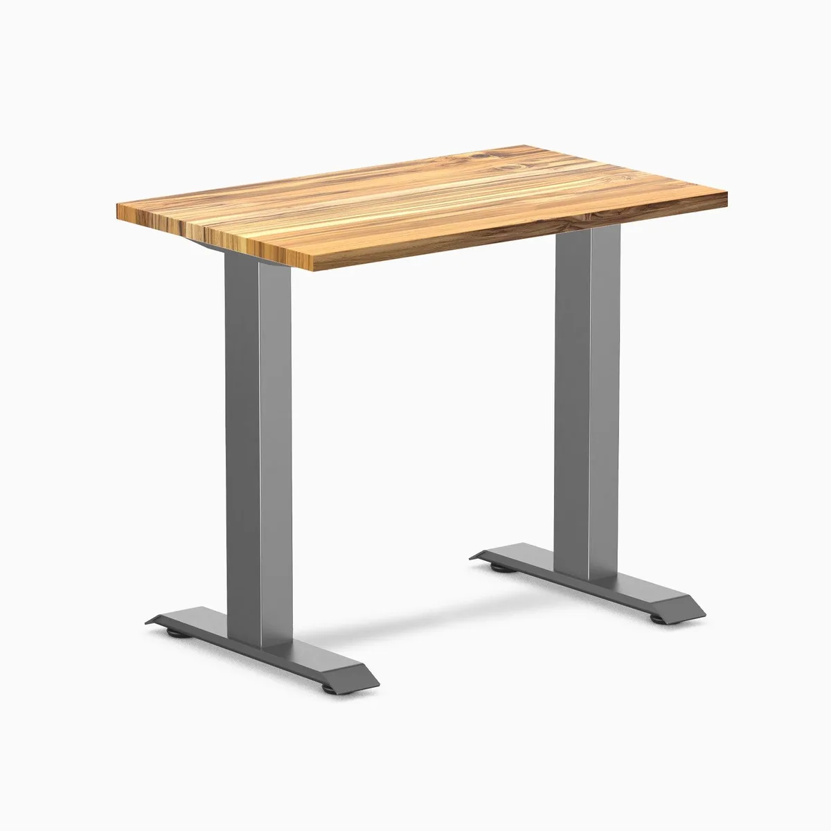 Desky Desky Zero Mini Hardwood Desk Teak Space Gray 32 x 20 in — product photo