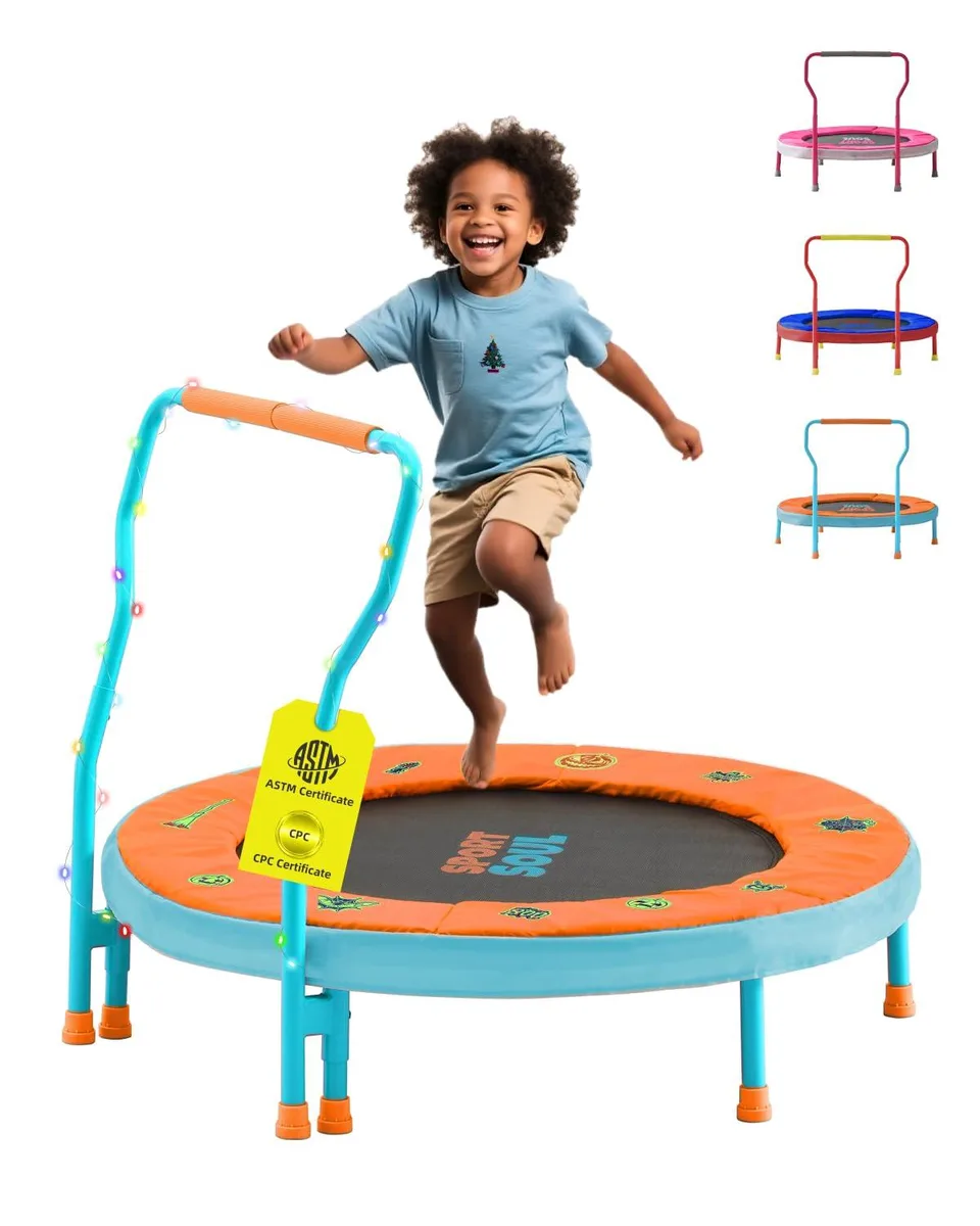 SPORTSOUL Mini Trampoline 3ft Orange & Sky Blue — product photo