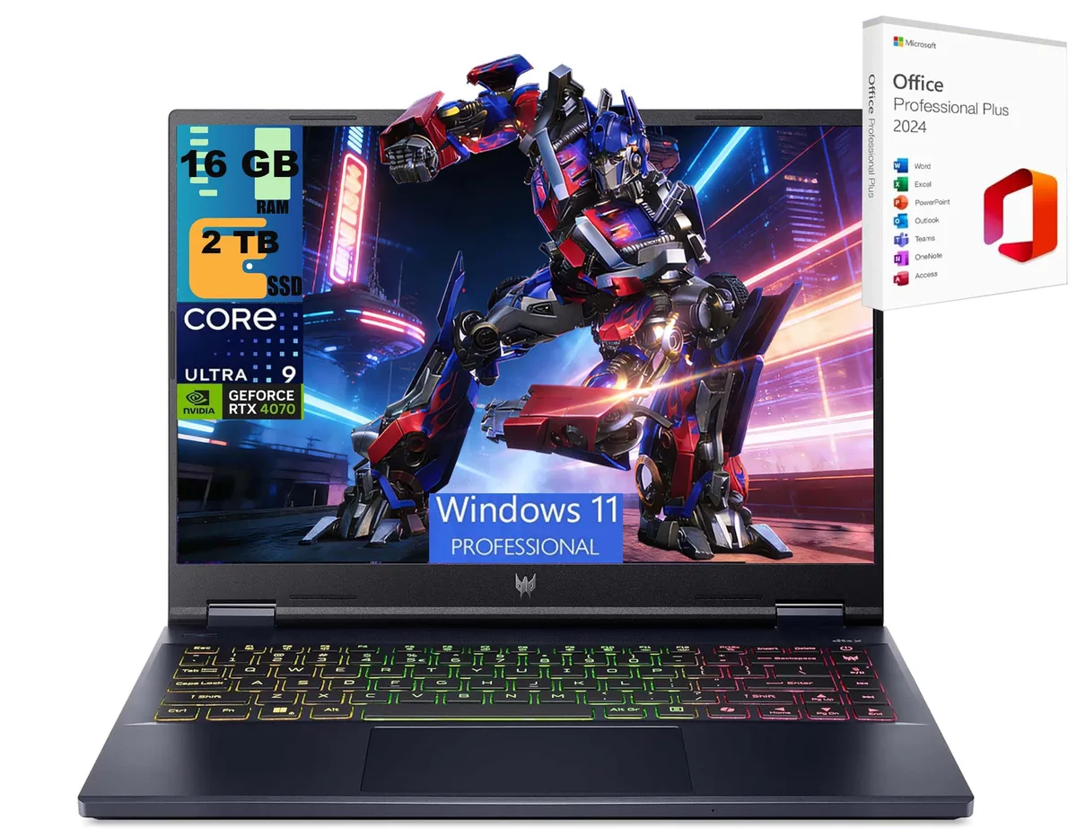 Acer America Acer America Predator Helios Neo 14 gaming laptop 14.5 165Hz Ultra 9 185H RTX 4070 16GB 2TB — product photo