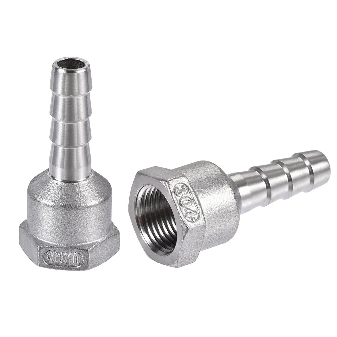 Unique-Bargains Unique-Bargains 304 Stainless Steel Hose Barb Fitting Coupler 10mm Barb x G3/8 Female Thread — product photo