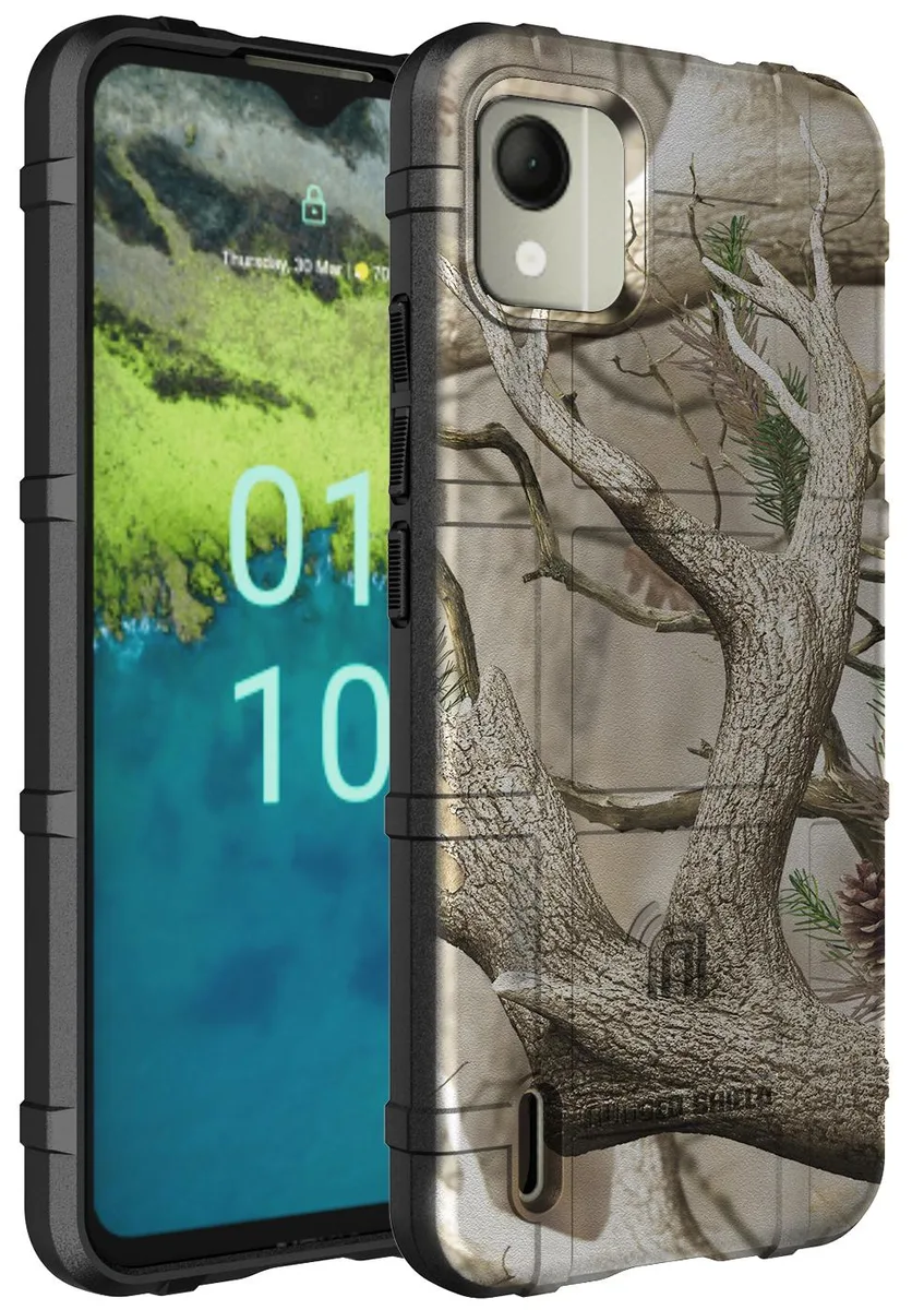 Nakedcellphone Nakedcellphone Special Ops Rugged Shield Tactical Case for Nokia C110 N156DL Outdoor Camo — product photo