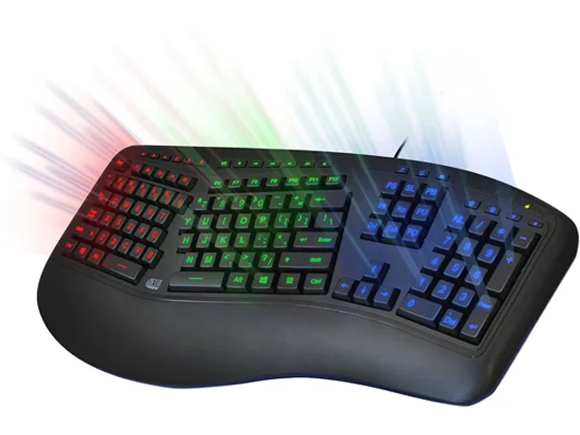 Adesso Adesso AKB-150EB Tru-Form 150 3-Color Illuminated Ergonomic Gaming Keyboard — product photo