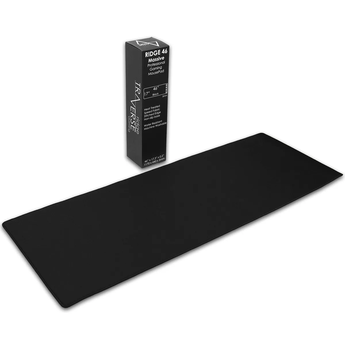 Traverse Ridge RGMP461851 mouse pad 46 x 17.3 x 0.20 in 5 mm black stitched edge — product photo