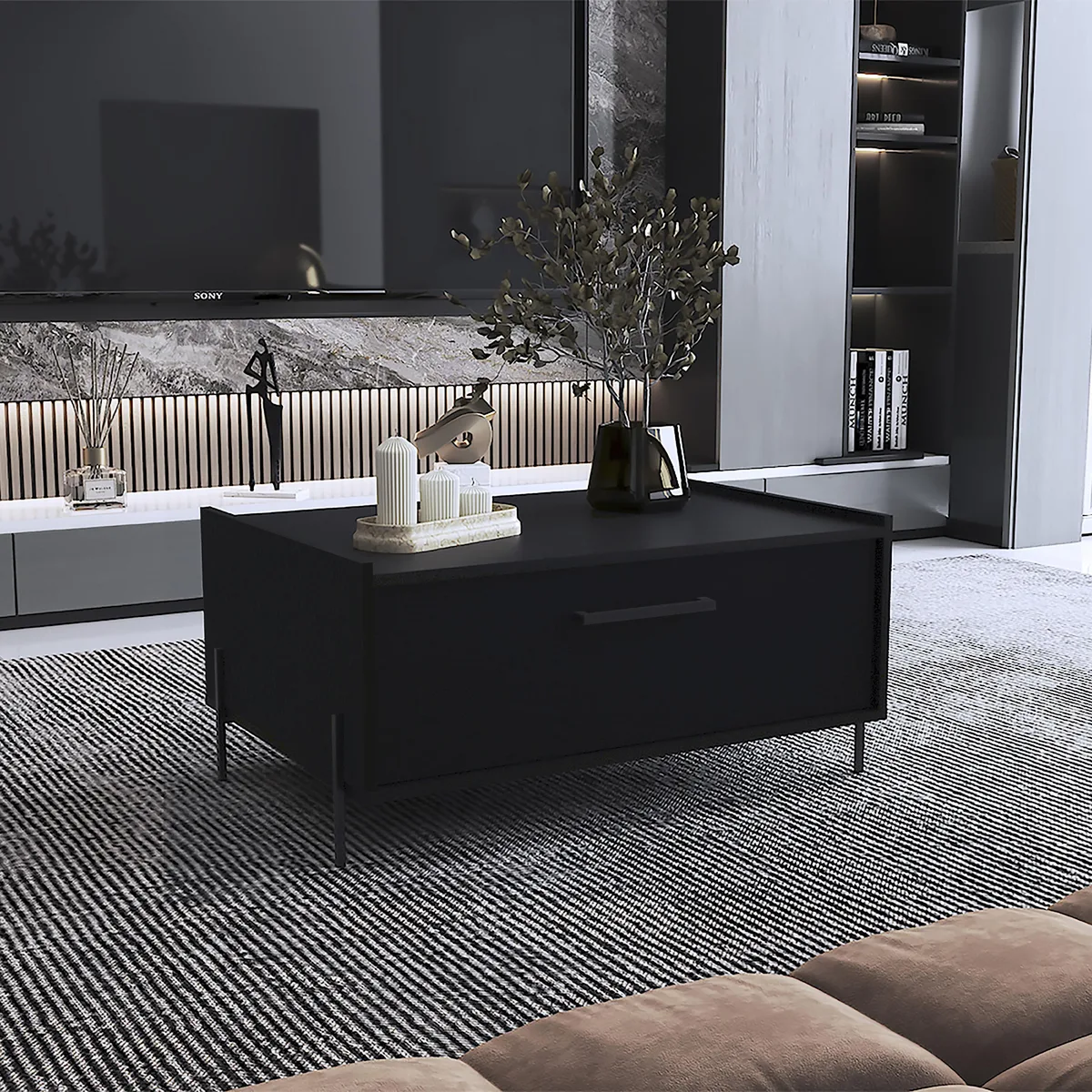 tuphen tuphen Coffee Table 15.6" H Black — product photo
