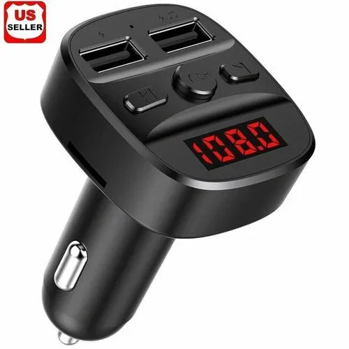 NShi NShi Bluetooth 5.0 FM Transmitter Car HD Radio Dual USB 2.4A 32G — product photo