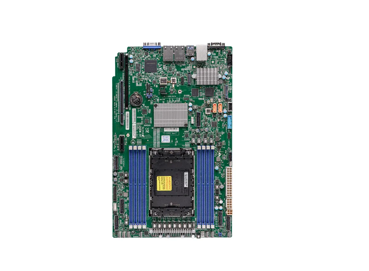 Supermicro Supermicro MBD-X13SEW-TF-O server motherboard, Xeon, DDR5-5600, 8 DIMM, 10 NVMe, 10G LAN — product photo