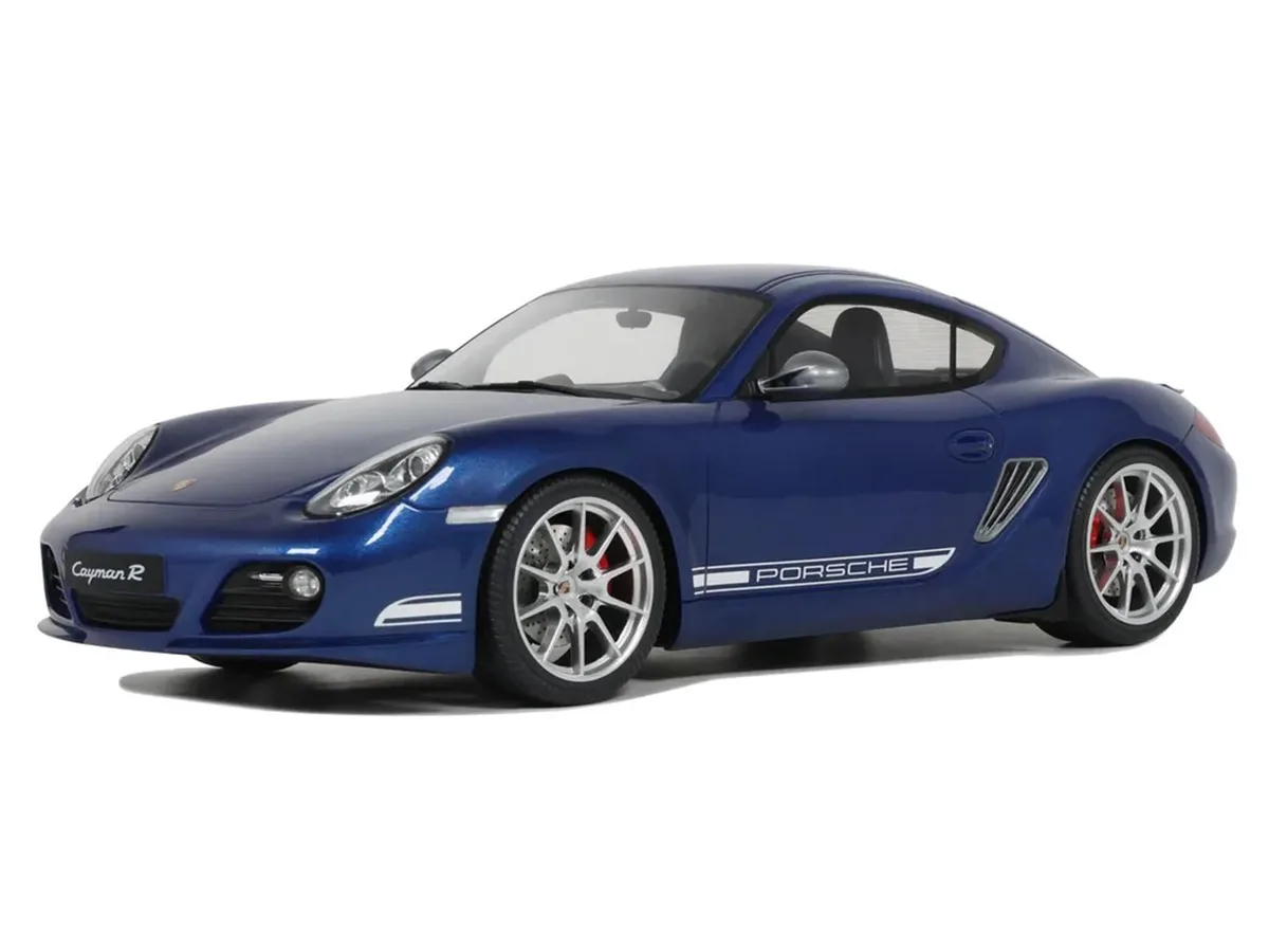GT Spirit GT Spirit 2012 Porsche Cayman R Aqua Blue Metallic 1/18 hobby collectible — product photo