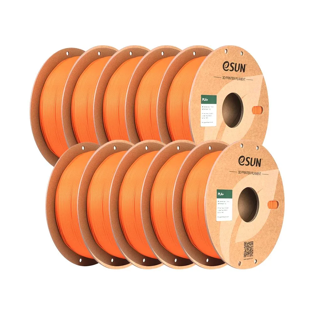 eSUN eSUN PLA+ Filament 1.75mm 10KG Orange 10 Rolls — product photo