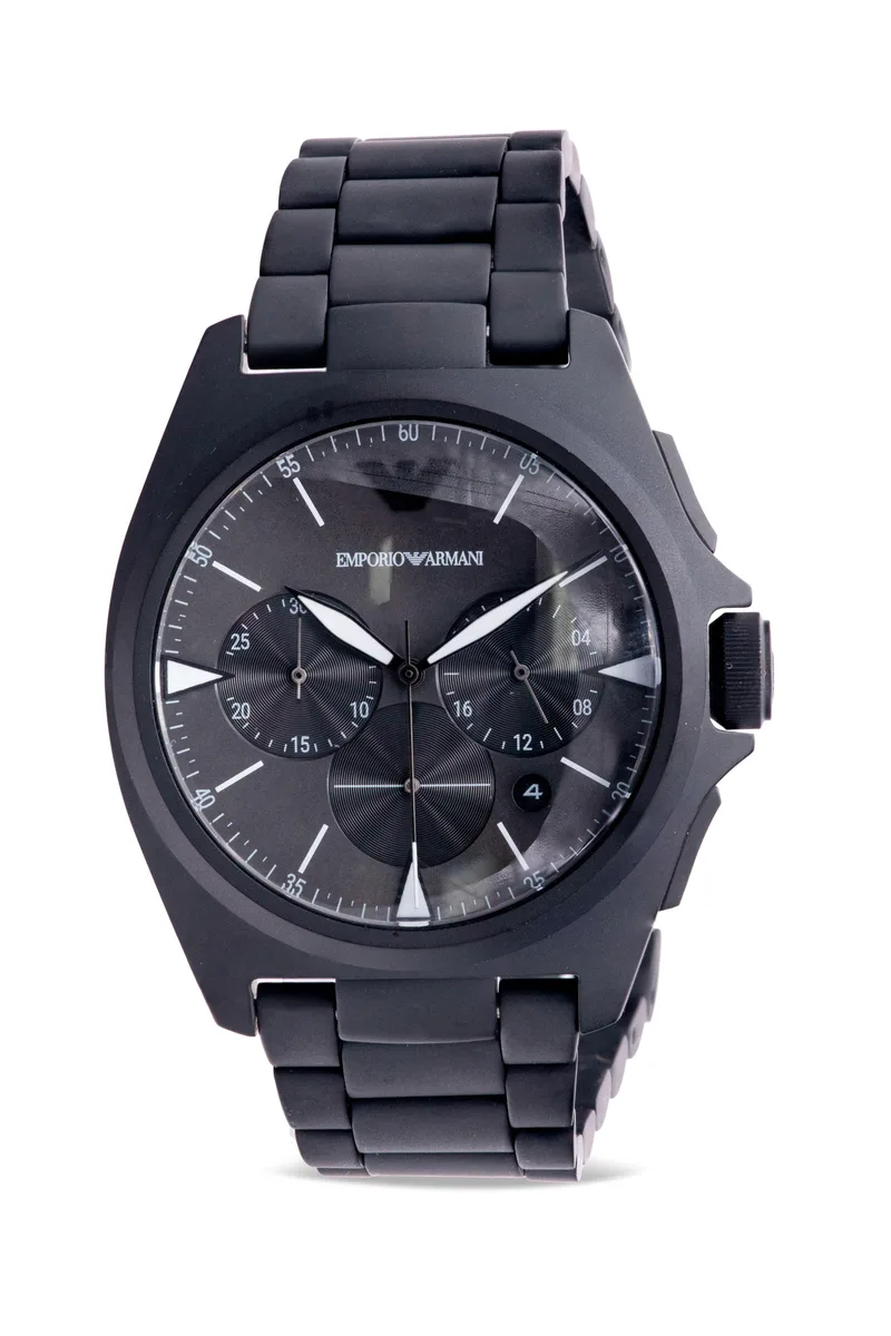 Armani Armani Black Stainless Steel Chronograph Watch 41 mm — product photo