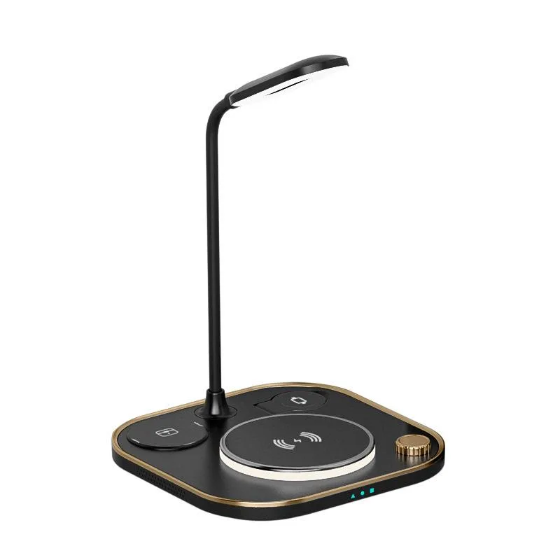 KEHIPI KEHIPI 4-in-1 Wireless Charging Station with LED Desk Lamp black — product photo