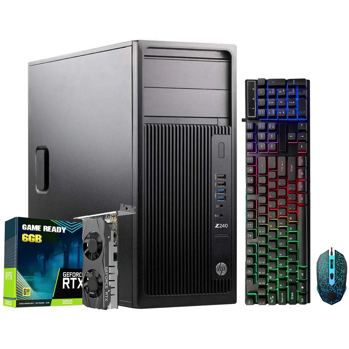 HP HP Z240 Gaming PC i7-6700 RTX 3050 6GB 8GB DDR4 1TB SSD — product photo