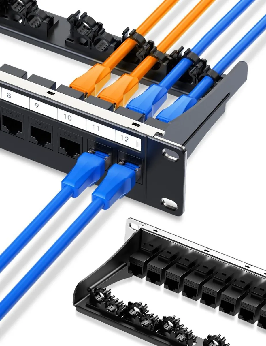 ARENTI ARENTI 1U 12 Port Cat6 Keystone Patch Panel 10 Inch Rackmount — product photo