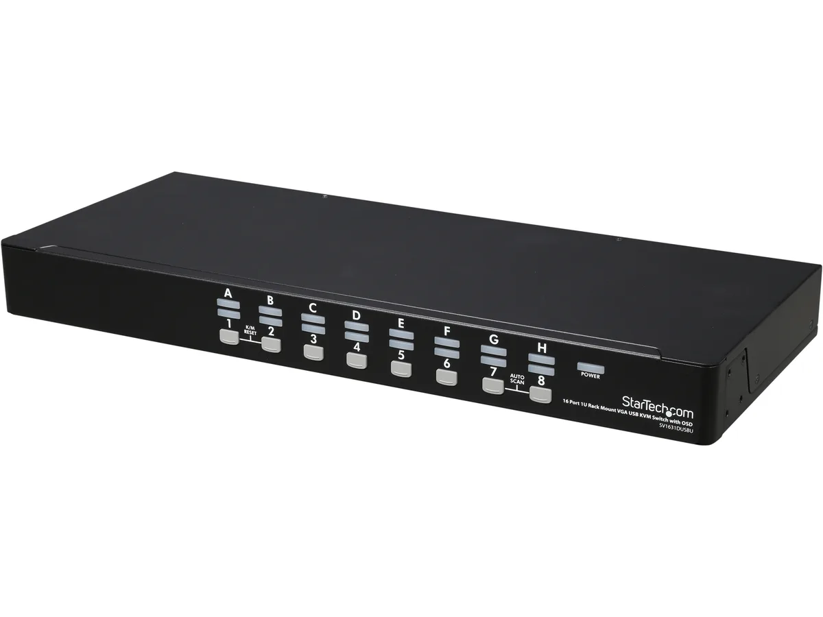 STARTECH STARTECH SV1631DUSBUK 16-Port 1U Rack Mount USB KVM Switch Kit — product photo