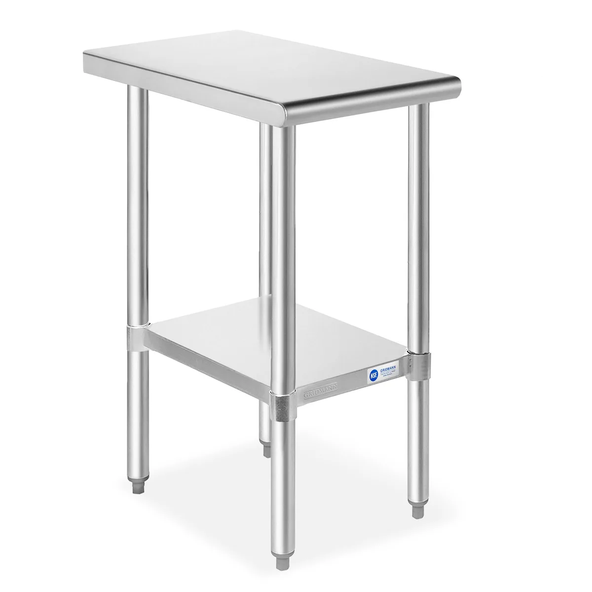 Gridmann Gridmann Stainless Steel Work Table 12 x 30 Inches NSF Commercial Kitchen Prep Table with Under Shelf — product photo
