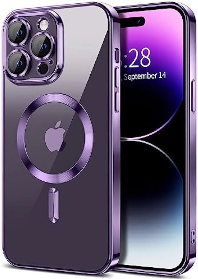 iworkmart iworkmart Magnetic Clear Case for iPhone 14 Pro Max Purple — product photo