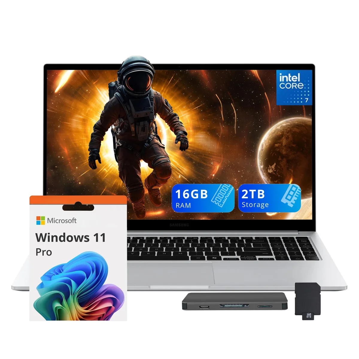 SAMSUNG SAMSUNG Galaxy Book4 business laptop Intel Core 7 150U 16GB 1TB SSD 15.6" FHD Silver — product photo