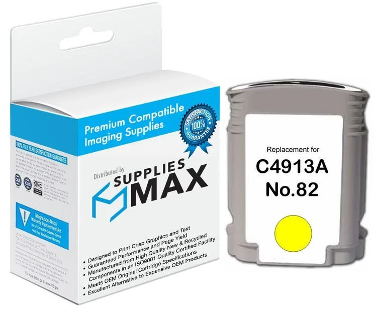 SuppliesMax SuppliesMax HP C4913A Yellow Inkjet Cartridge 69 ML — product photo