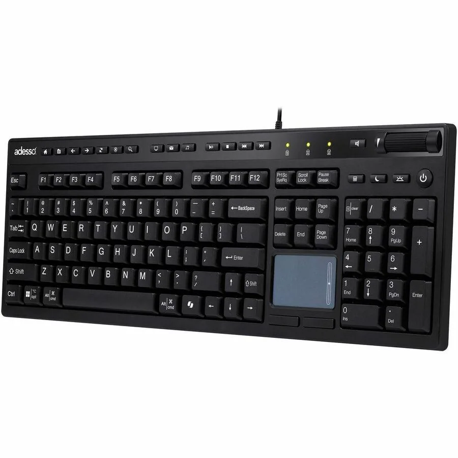 Adesso Adesso AKB-445UB Wired Touchpad Keyboard 104-Key US Layout 13 Hotkeys — product photo