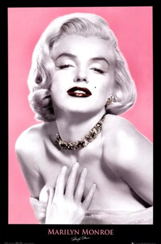 Glossy 24 by 36 inch poster of Marilyn Monroe in a seductive pose