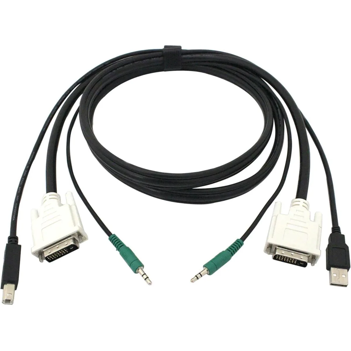 Black Box 6 ft KVM cable with DVI, USB and 3.5 mm audio connectors
