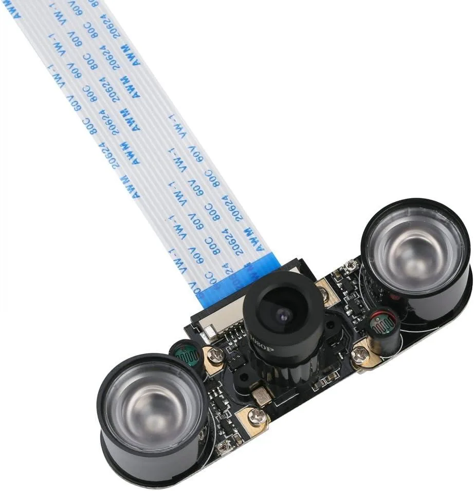 BONAEVER BONAEVER 5MP OV5647 Night Vision Camera Module 3.6mm Adjustable 2pcs IR LED 15pin Cable Eco Gadget — product photo