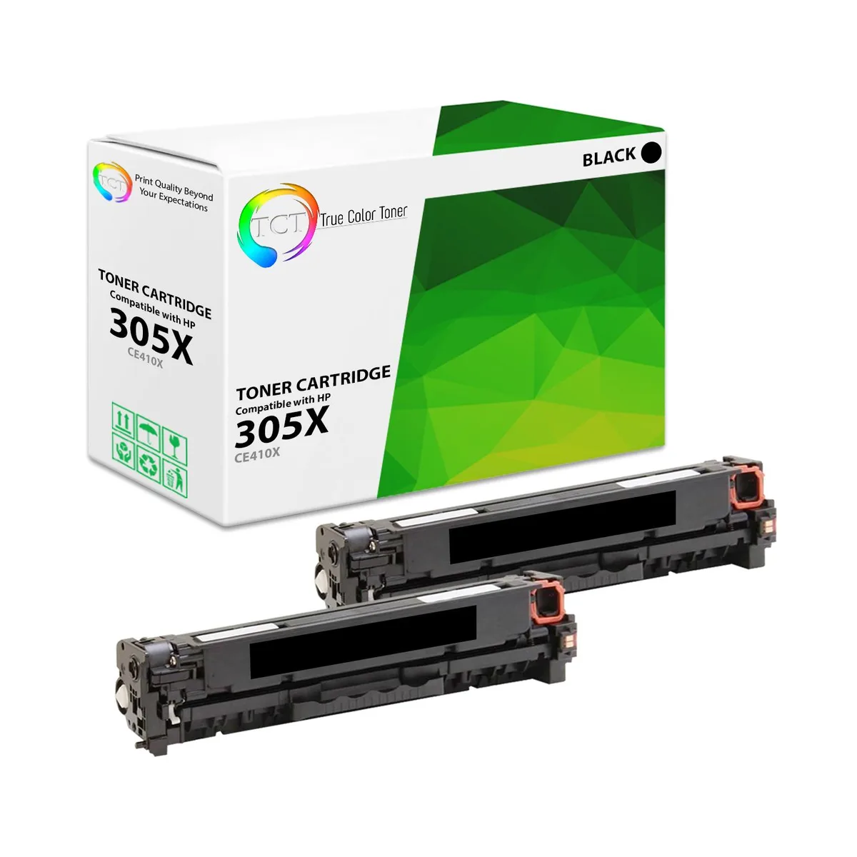 True Color Toner True Color Toner CE410X Black Toner Cartridge 2 Pack — product photo