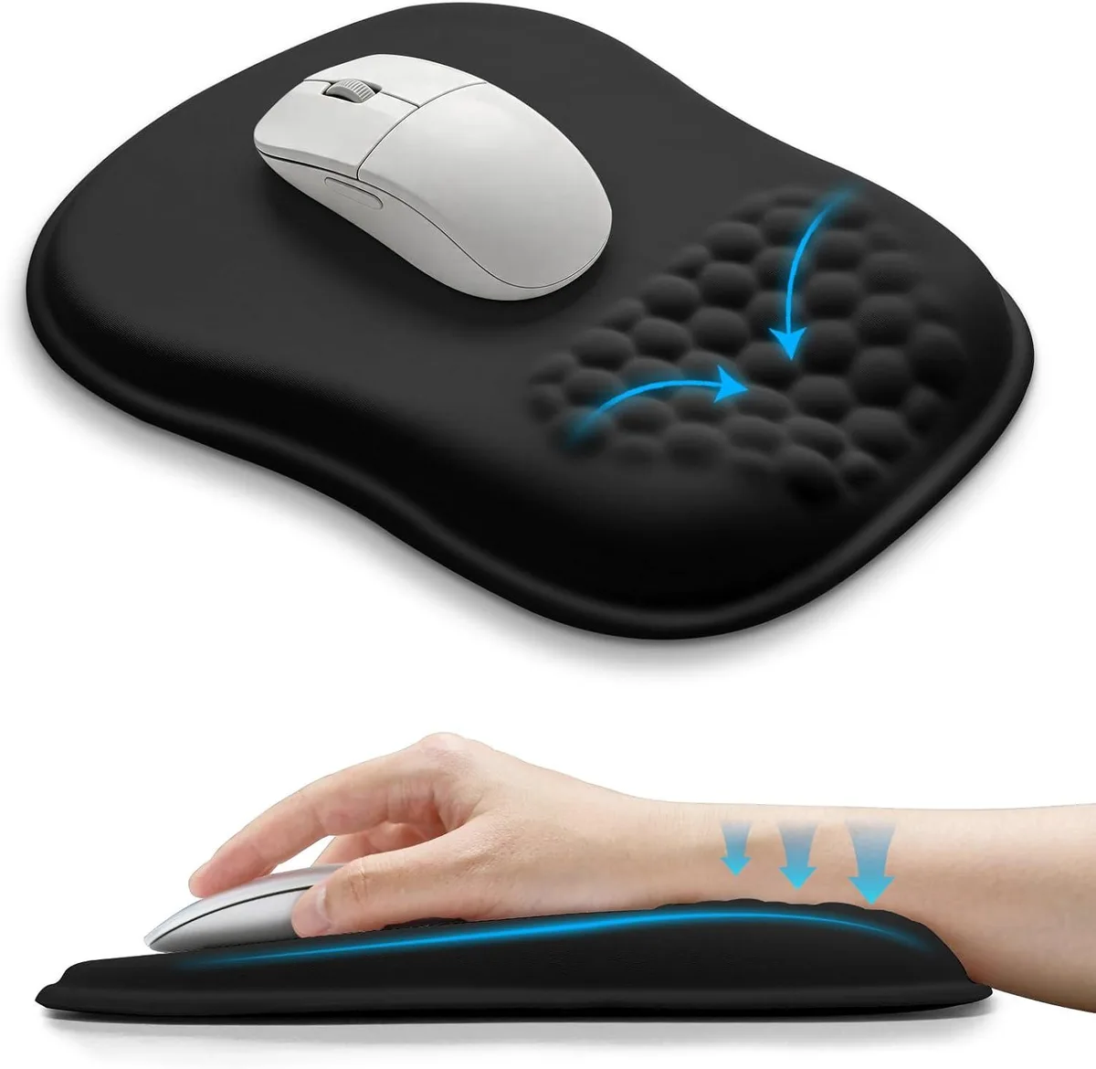 Emerson Emerson Ergonomic Wrist Rest Mouse Pad 10.2x8.3 in Black — product photo