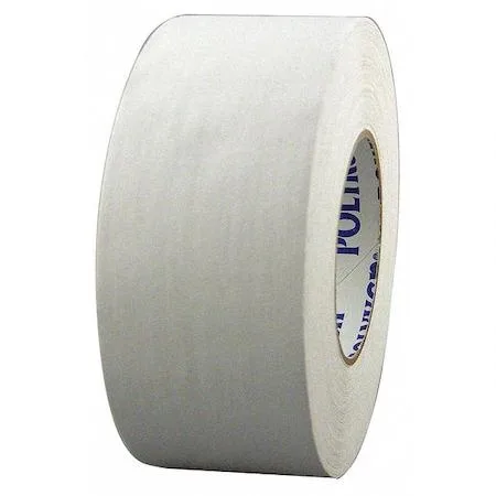 White vinyl-coated cloth gaffer tape roll 55 yd by 4 in