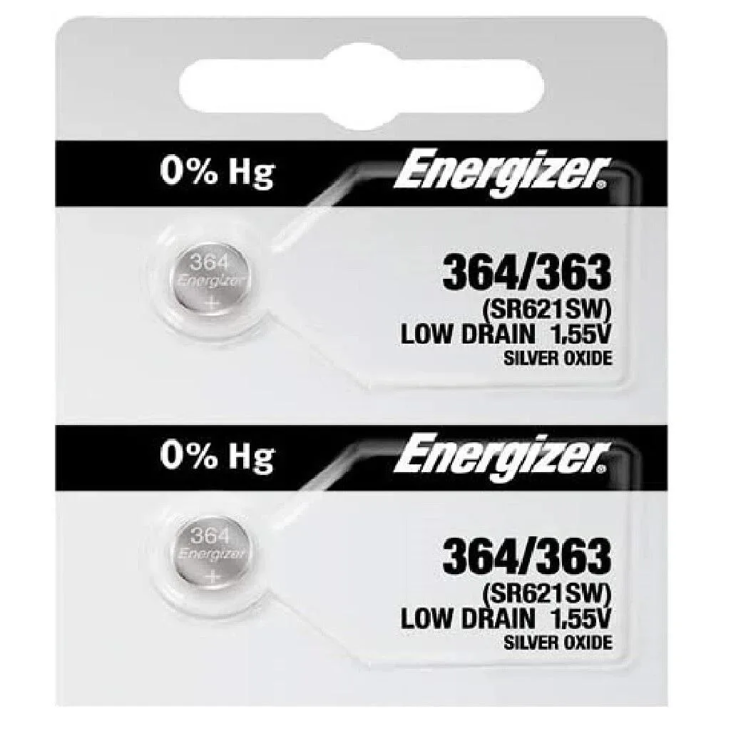 NShi NShi Energizer SR621SW Silver Oxide Coin Cell Battery 2 Pack — product photo
