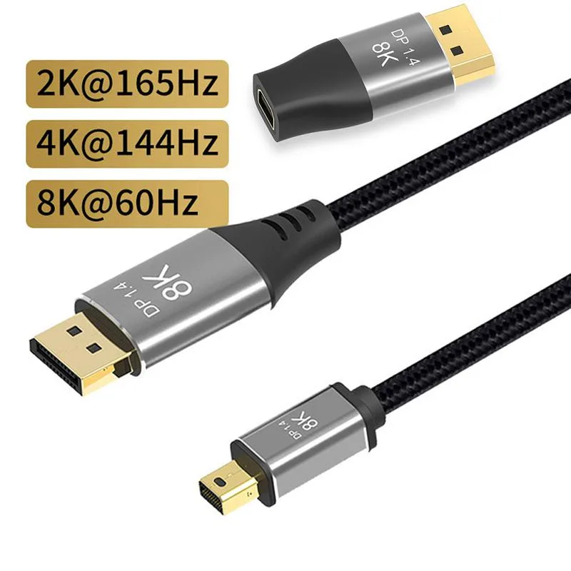 LUOM LUOM TJ-A091 Mini DisplayPort Cable 3.3 ft 8K@60Hz 4K@144Hz Black — product photo