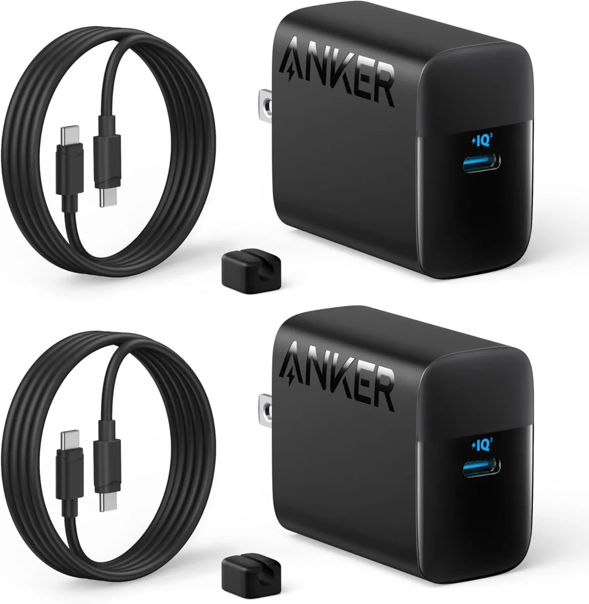 ONITOON ONITOON 45W USB-C Wall Charger PPS 2-Pack with Two 5 ft Cables — product photo