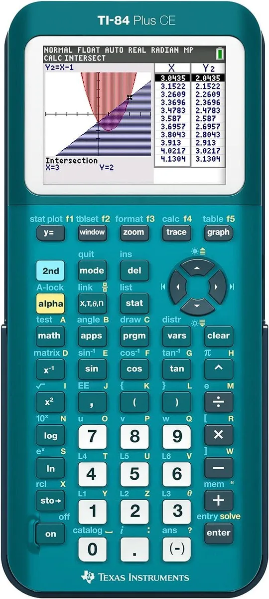 Texas Instruments Texas Instruments TI-84 Plus CE Graphing Calculator Teal (Metallic) — product photo