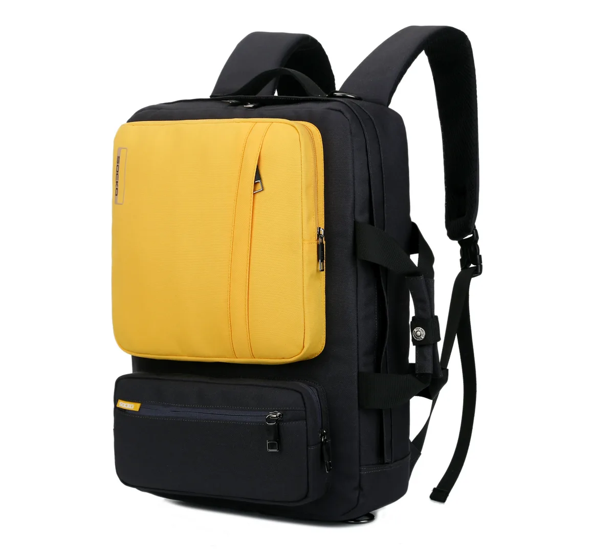 Jansicotek Jansicotek SOCKO WMSH-668 17" Laptop Backpack Black/Yellow — product photo
