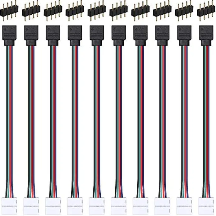 TAURKENAM TAURKENAM 20-Piece RGB LED Strip Connector Kit power adapter — product photo