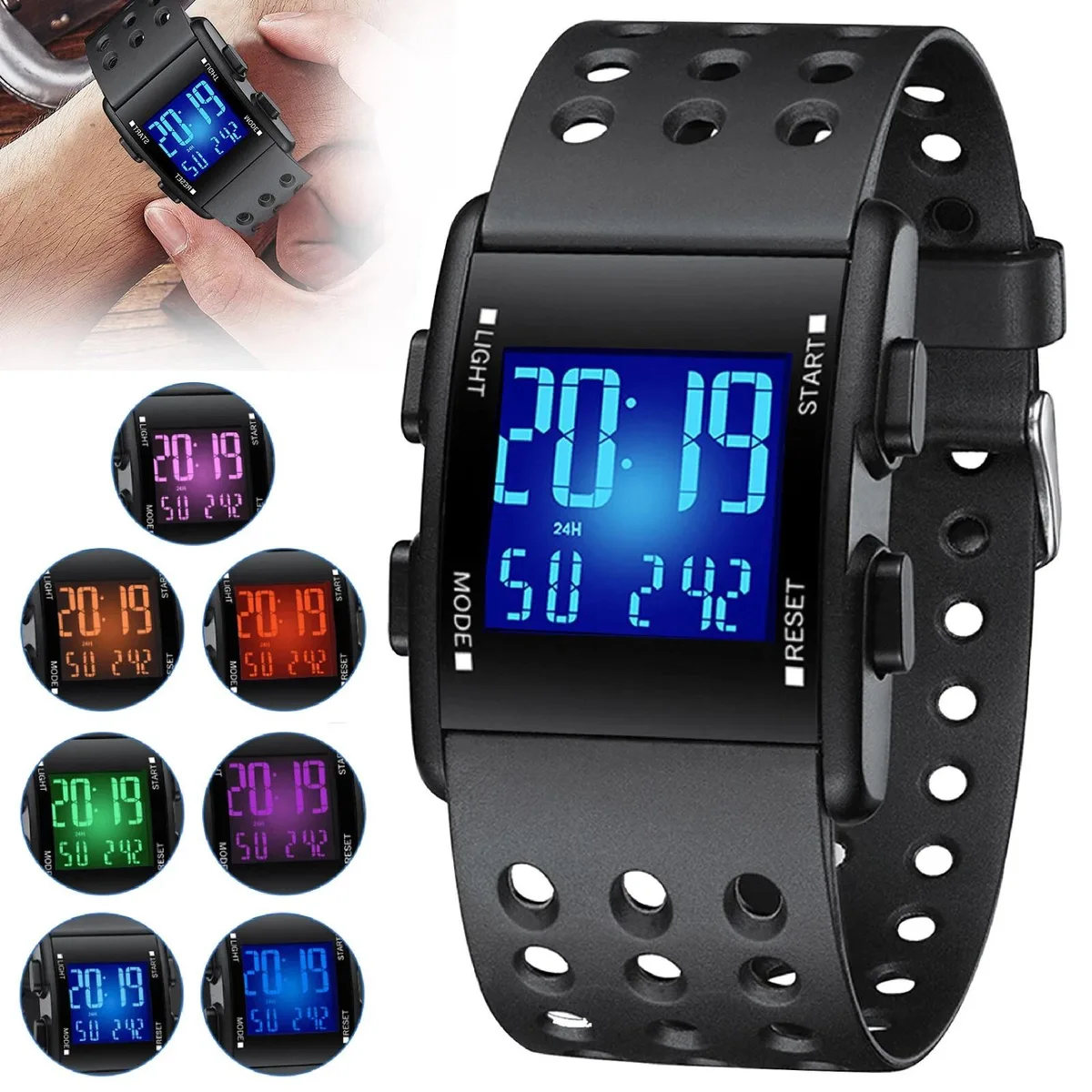 RAYBESTOS UNBRANDED RAYBESTOS UNBRANDED Military Digital Watch 37x48mm 13mm 30mm 140-240mm — product photo