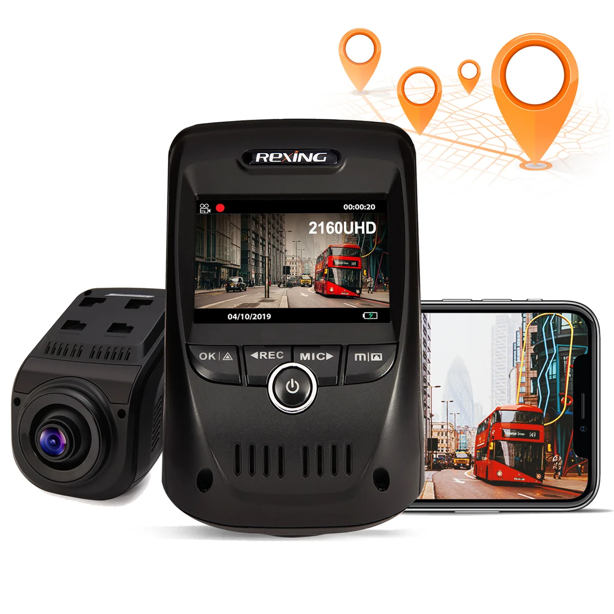 Rexing Rexing V1 Max 4K Dual Camera 2.4" GPS WiFi — product photo