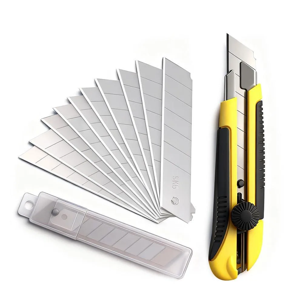  Generic 25mm Heavy Duty Utility Knife 10 Blades Blue — product photo
