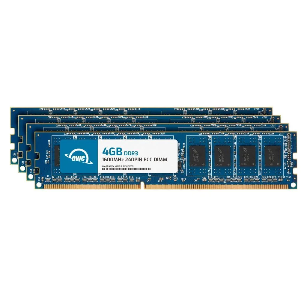 OWC OWC 16GB (4x4GB) DDR3L 1600 CL11 1.35V ECC Unbuffered UDIMM Kit — product photo