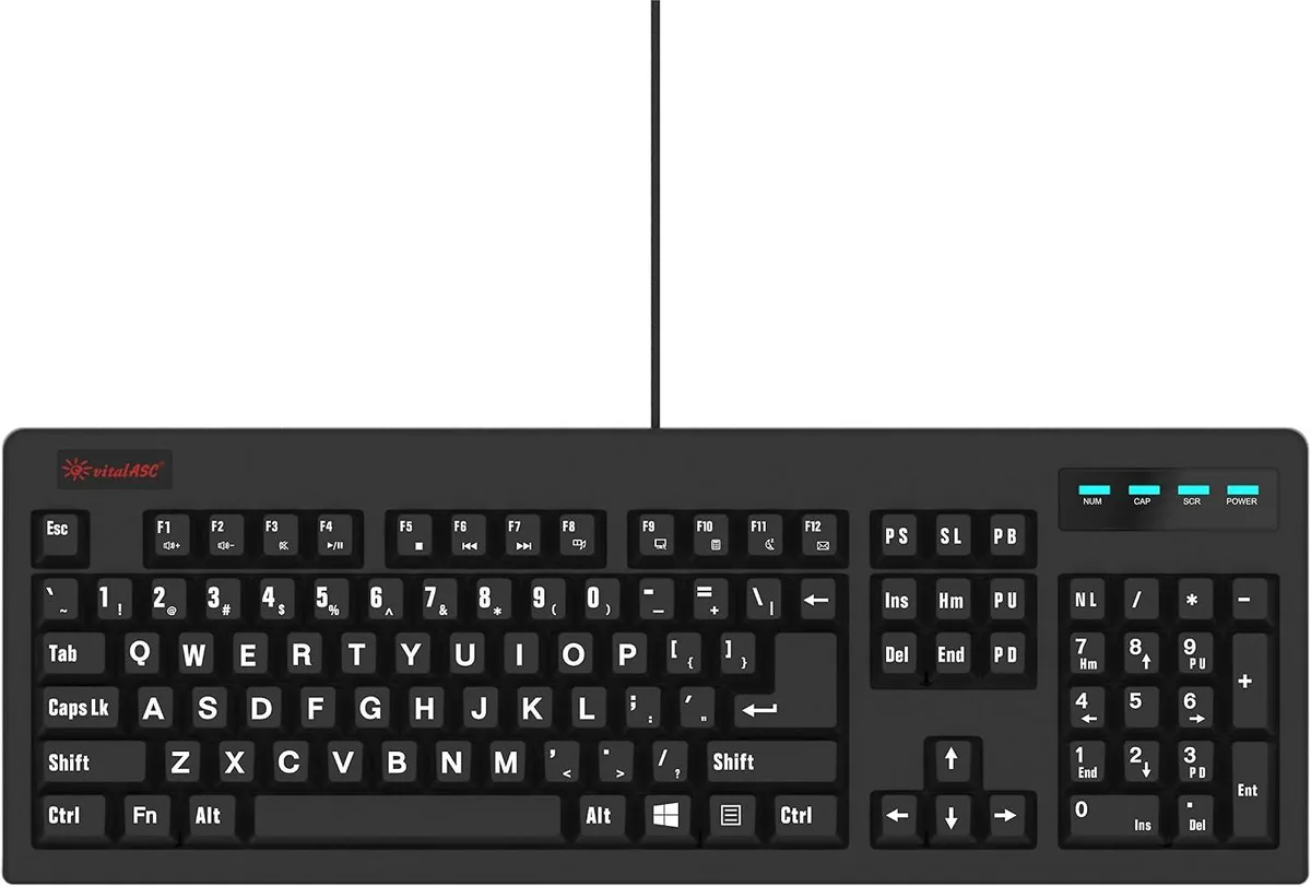 TUKO TUKO 104-Key Large Print USB Wired Gaming Keyboard — product photo