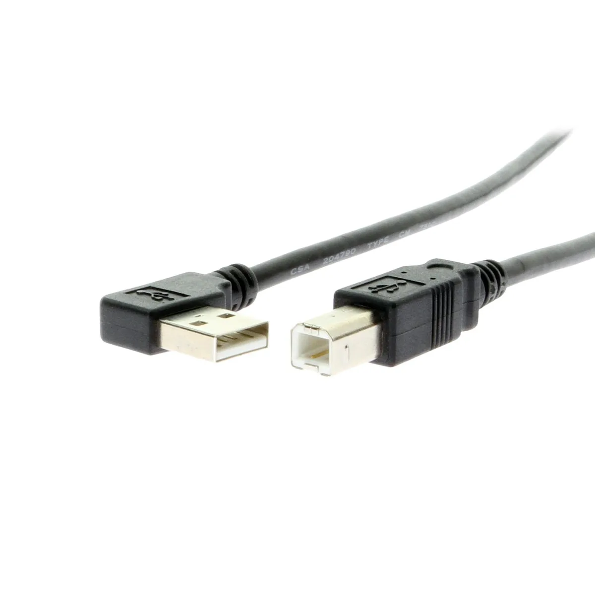 CableMAX CableMAX UC-ARBS1B USB 2.0 Right Angle A to B Cable 3 ft Black — product photo