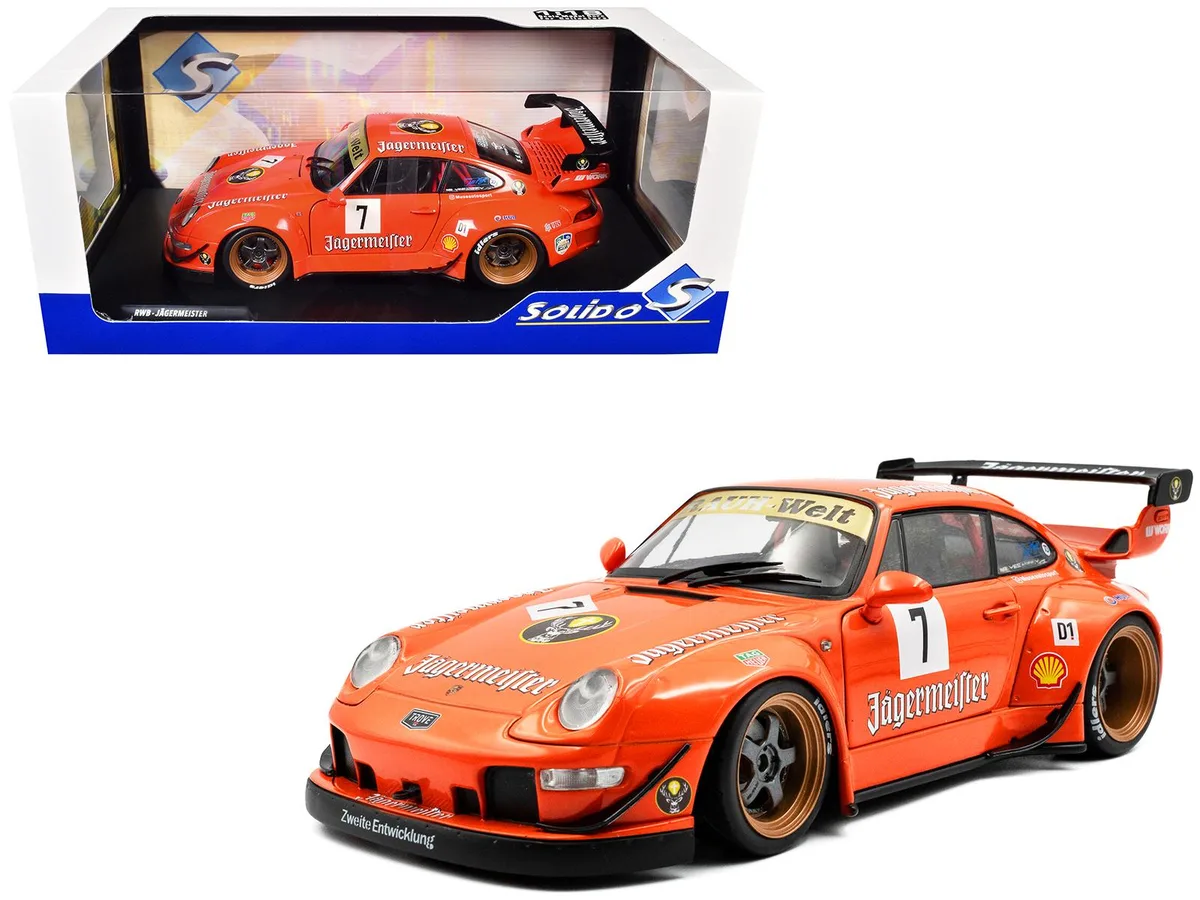 Solido Solido 2020 RWB Bodykit #7 Jagermeister Orange 1/18 Diecast Car — product photo