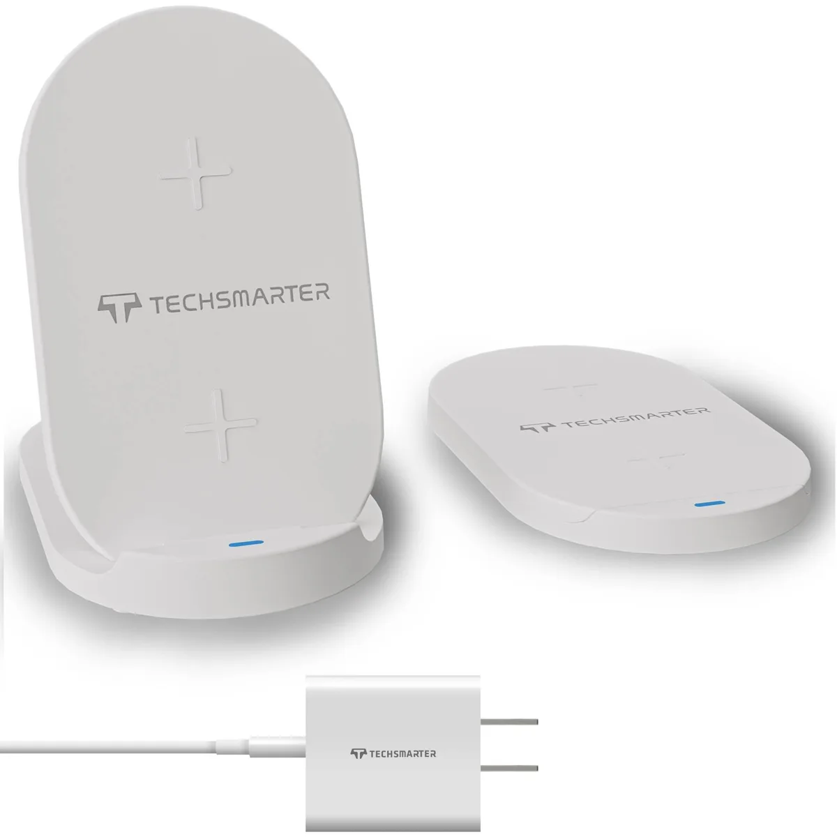 Techsmarter Techsmarter 15W Foldable Wireless Charger 18W White — product photo