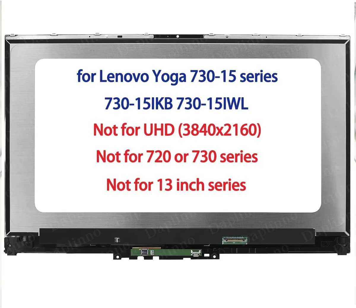 NUOLAISUN NUOLAISUN 15.6" 1920x1080 Touch Screen Digitizer Assembly + Bezel for Lenovo Yoga 730-15 5D10Q89744 — product photo