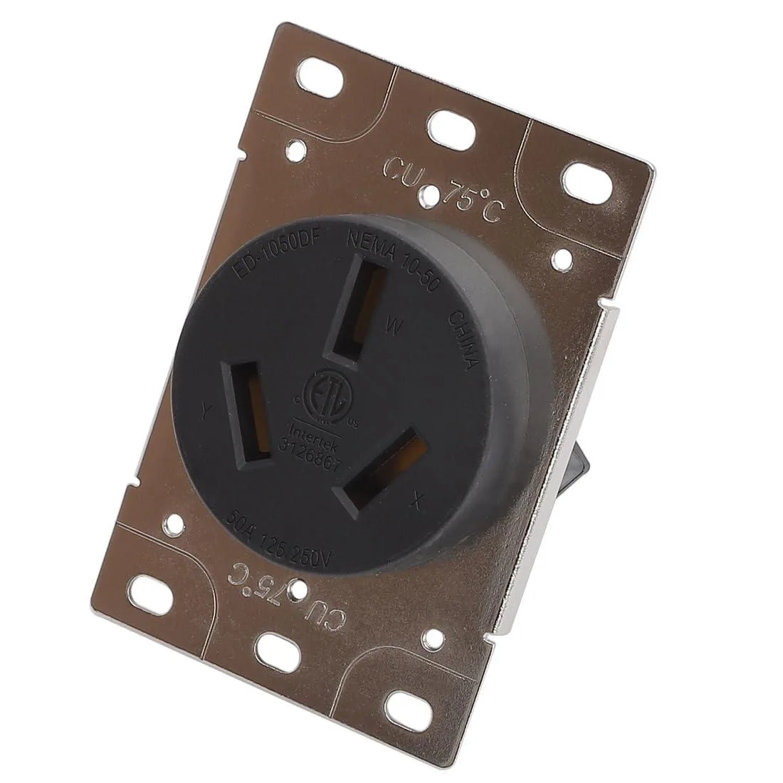 LORDWORLD LORDWORLD NEMA 10-50R 50 A 125/250 V 2 Pole 3 Wire Receptacle — product photo