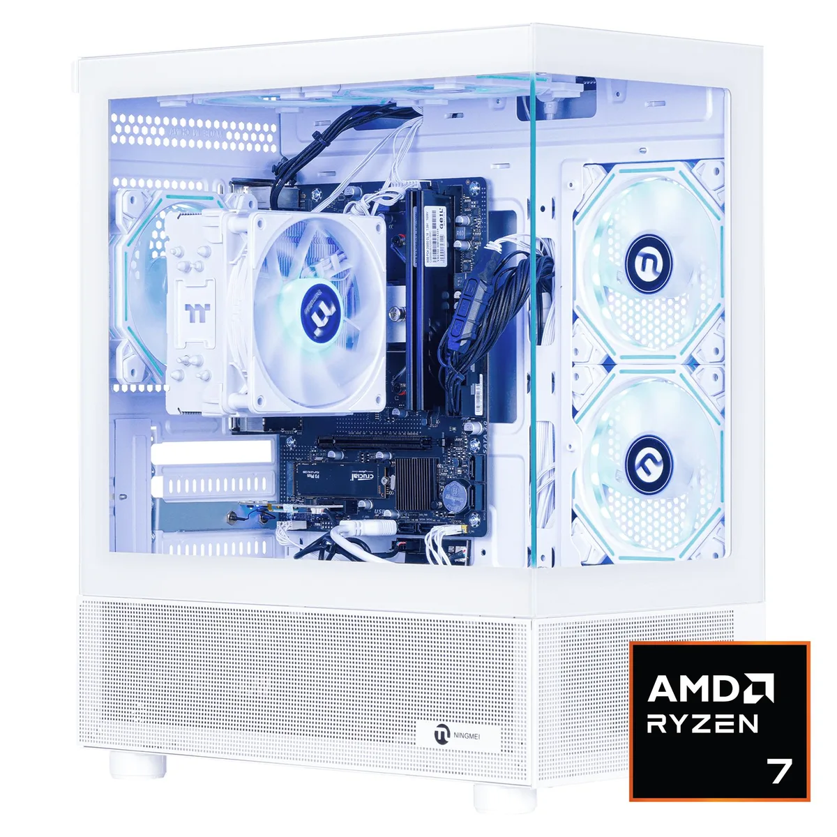 NINGMEI NINGMEI Lumishore Gaming PC AMD Ryzen 7 5700G 16GB DDR4 3200MHz 1TB NVMe Windows 11 — product photo