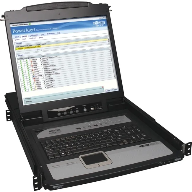 Tripp Lite Tripp Lite B020-U16-19-IP 16-Port 1U Rack-Mount Console IP KVM Switch with 19 in. LCD — product photo